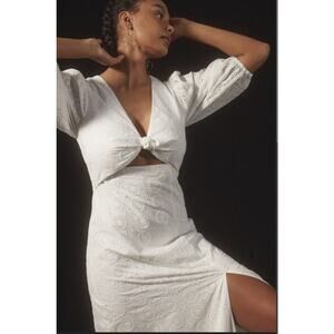 Anthropologie Hutch Eyelet Cut-Out Maxi Dress